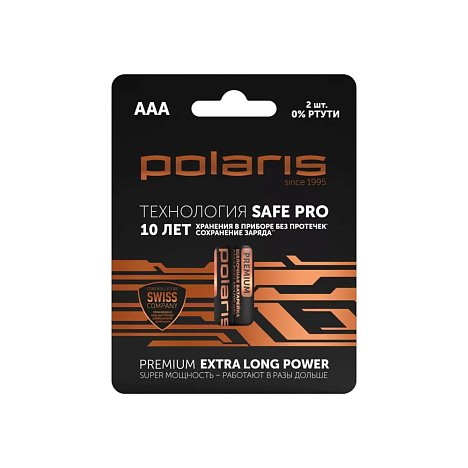 Батарейки щелочные Polaris PB AAA (LR03) (2шт) Premium